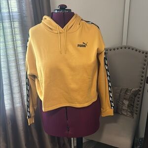 Puma Yellow Cropped Hoodie NWT